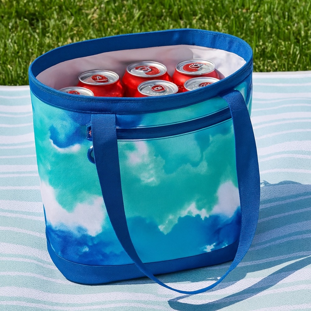 4.5qt Tote Cooler Bag Radiant Blue-Sun Squad NEW with Tag